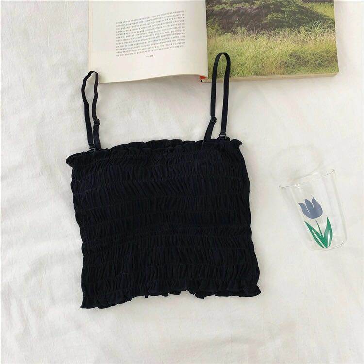 Ladies Fashion Wrap Chest Camisole Bottom Vest - Mubimart