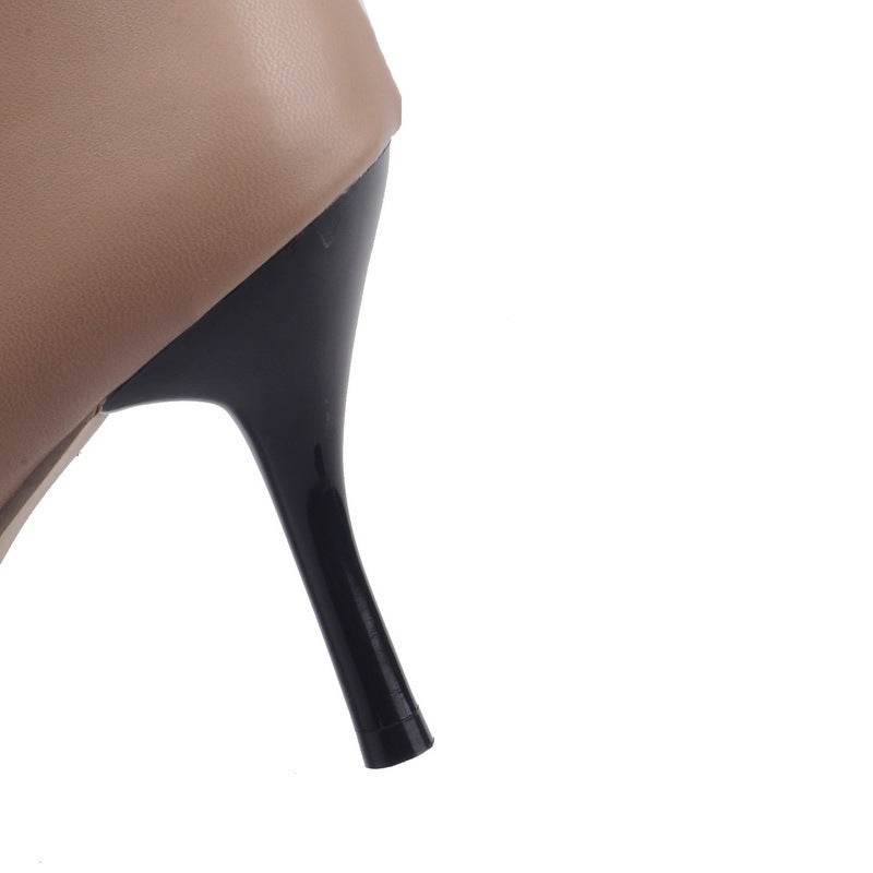 Zip Stiletto Ladies Over-the-knee Boots - Mubimart