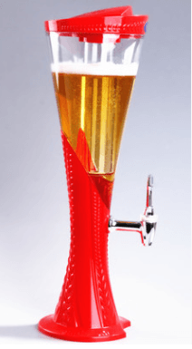 1.5 L Plastic Tabletop Detachable Wine Beer Tower Beverage Juice Dispenser - Mubimart