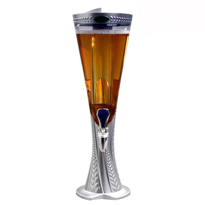 1.5 L Plastic Tabletop Detachable Wine Beer Tower Beverage Juice Dispenser - Mubimart