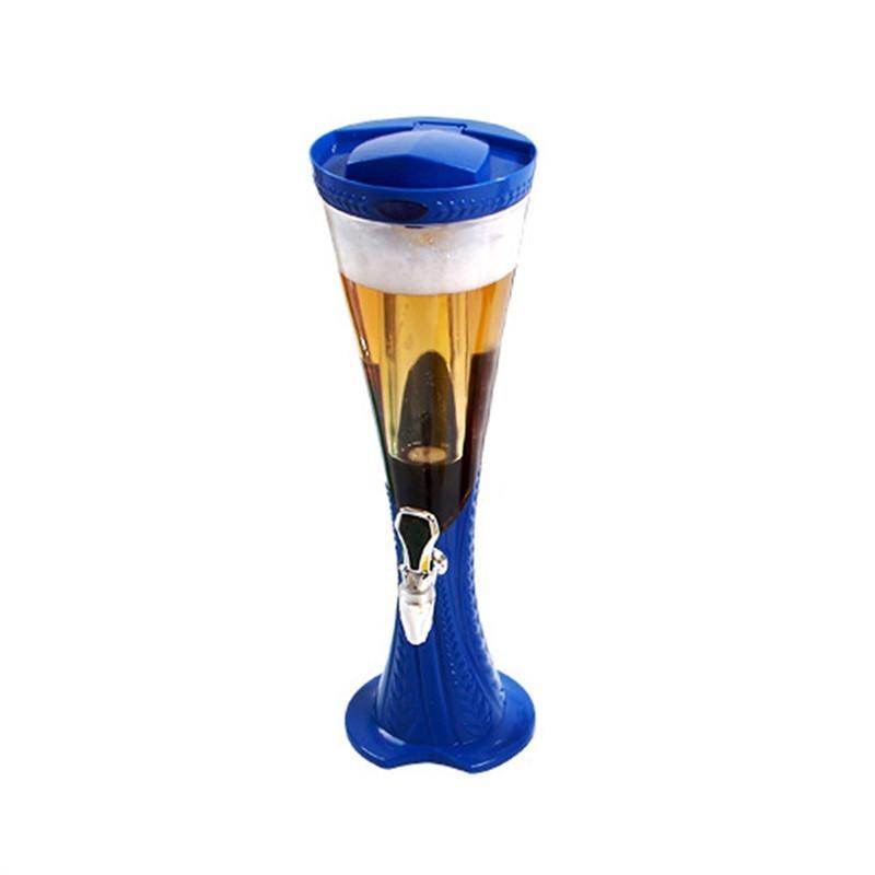 1.5 L Plastic Tabletop Detachable Wine Beer Tower Beverage Juice Dispenser - Mubimart