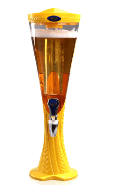 1.5 L Plastic Tabletop Detachable Wine Beer Tower Beverage Juice Dispenser - Mubimart