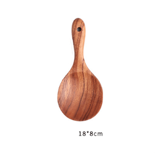 1-7Pcs Set Natural Wood Teak Tableware Spoon Colander Special Spoon Nano Soup Skimmer Wooden Cooking Spoon Kitchen Tool Kit - Mubimart