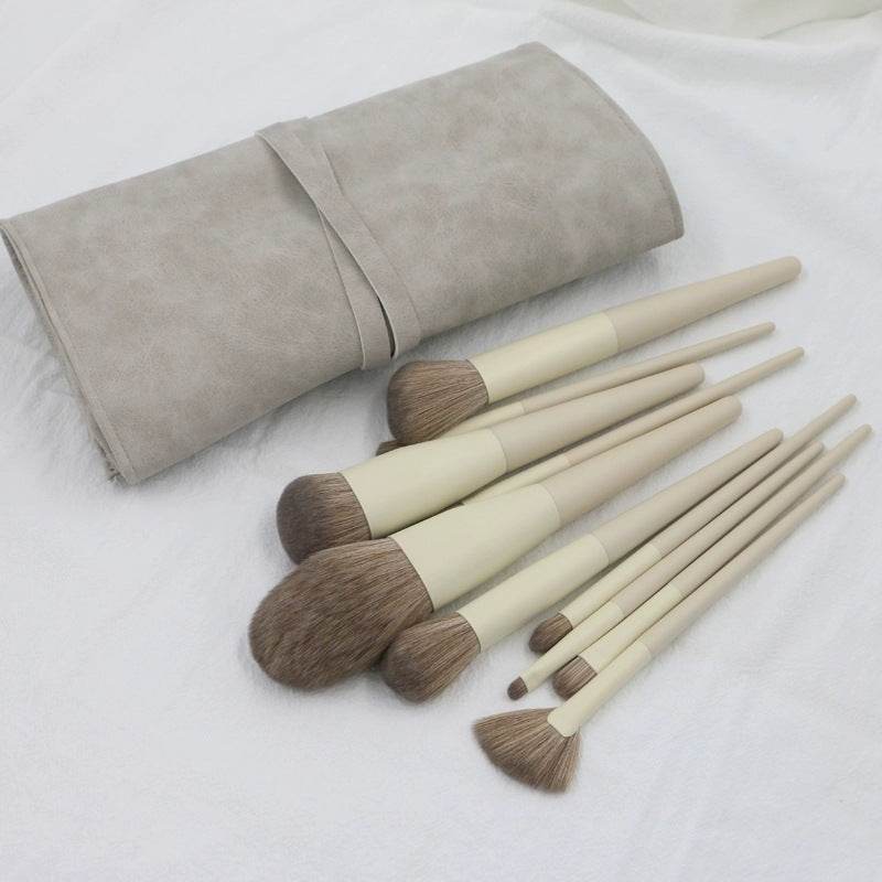 10 PCs Eye Shadow Foundation Blush Nose Shadow Face Powder Concealer Brush Makeup Tools - Mubimart