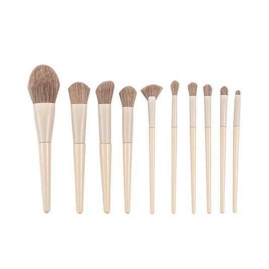 10 PCs Eye Shadow Foundation Blush Nose Shadow Face Powder Concealer Brush Makeup Tools - Mubimart