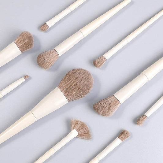 10 PCs Eye Shadow Foundation Blush Nose Shadow Face Powder Concealer Brush Makeup Tools - Mubimart