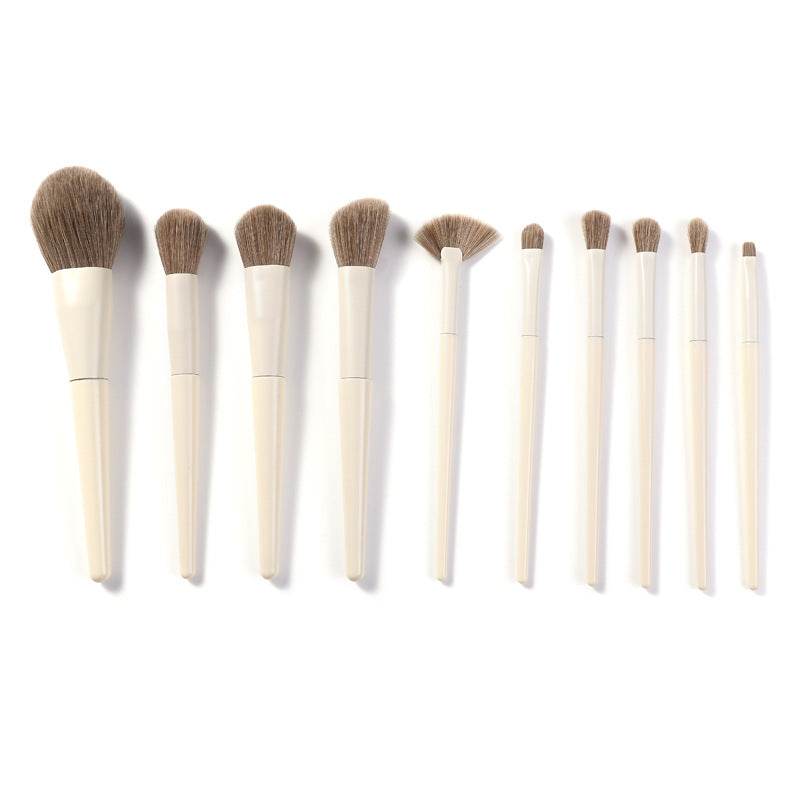 10 PCs Eye Shadow Foundation Blush Nose Shadow Face Powder Concealer Brush Makeup Tools - Mubimart