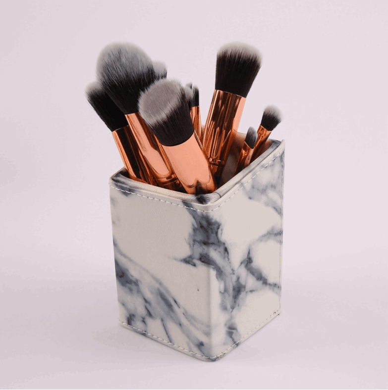 10 marble makeup brush sets, beauty tools, blush, eye shadow, face modification, 5 big 5 small explosions. - Mubimart