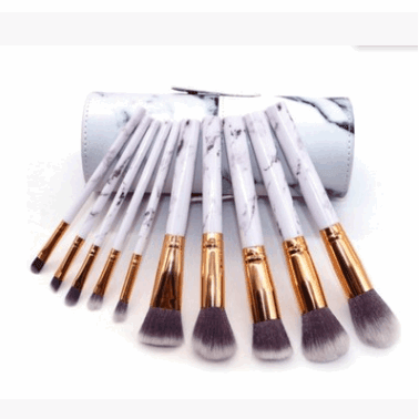 10 marble makeup brush sets, beauty tools, blush, eye shadow, face modification, 5 big 5 small explosions. - Mubimart