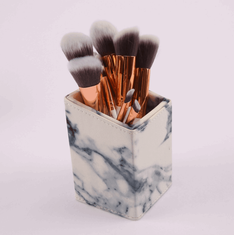 10 marble makeup brush sets, beauty tools, blush, eye shadow, face modification, 5 big 5 small explosions. - Mubimart