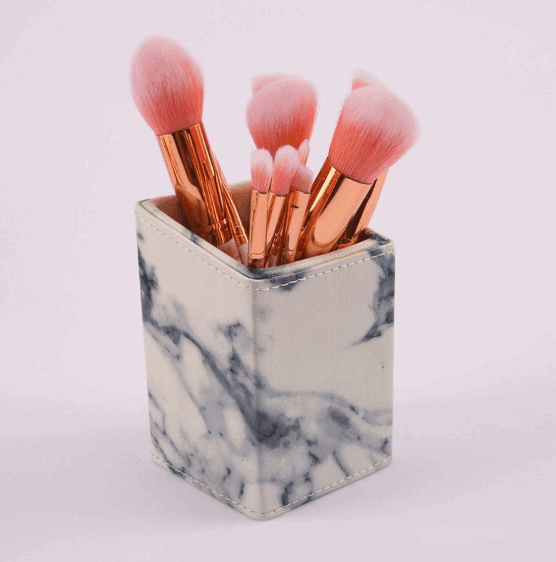 10 marble makeup brush sets, beauty tools, blush, eye shadow, face modification, 5 big 5 small explosions. - Mubimart