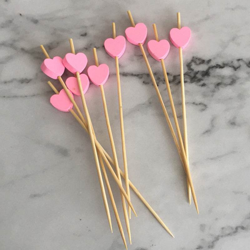 100 Pieces Of Love Creative Fruit Toothpick - Mubimart