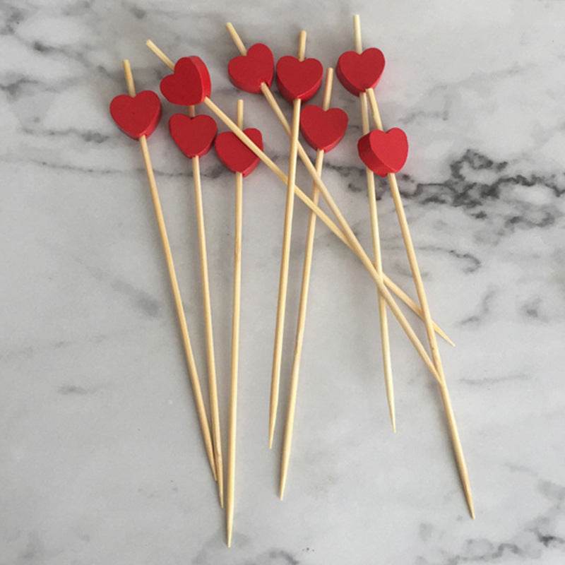 100 Pieces Of Love Creative Fruit Toothpick - Mubimart