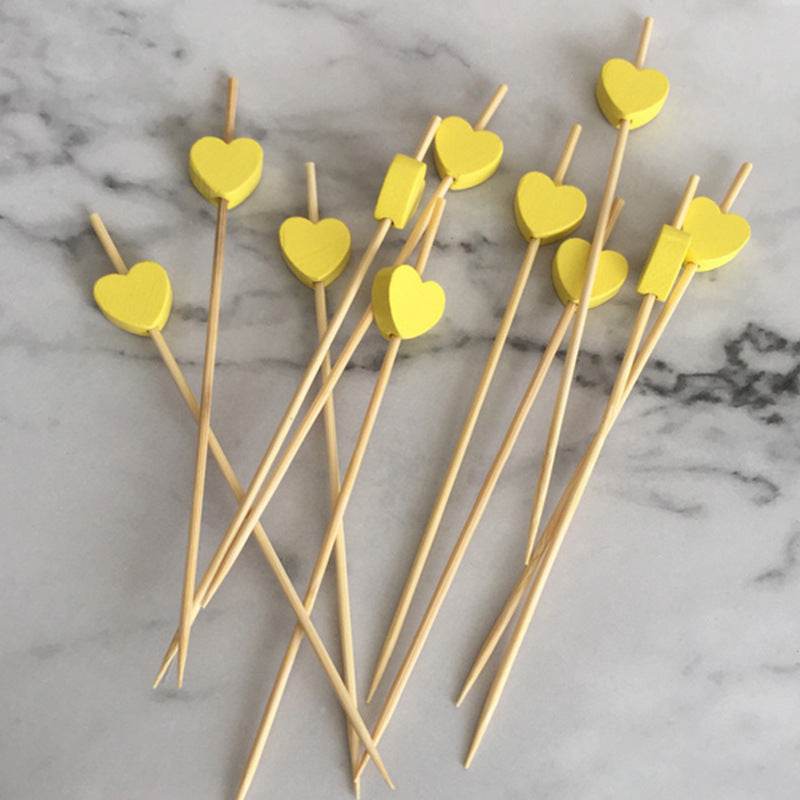100 Pieces Of Love Creative Fruit Toothpick - Mubimart