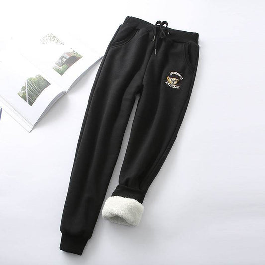 Lamb velvet sweatpants Trousers - Mubimart