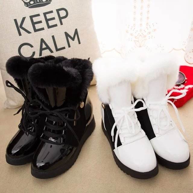 Fur snow boots - Mubimart