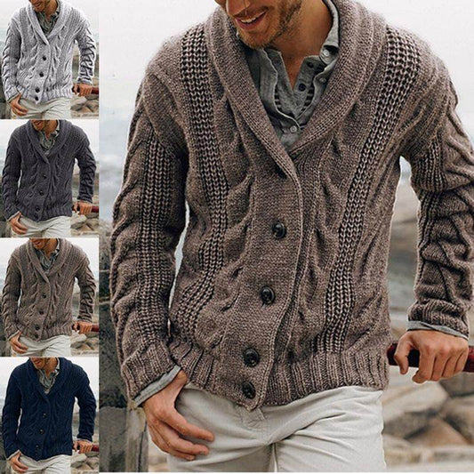 Knitted cardigan sweater - Mubimart