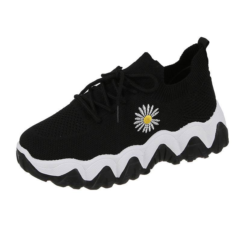 Flying Woven Mesh Small Daisy Sneakers Women - Mubimart