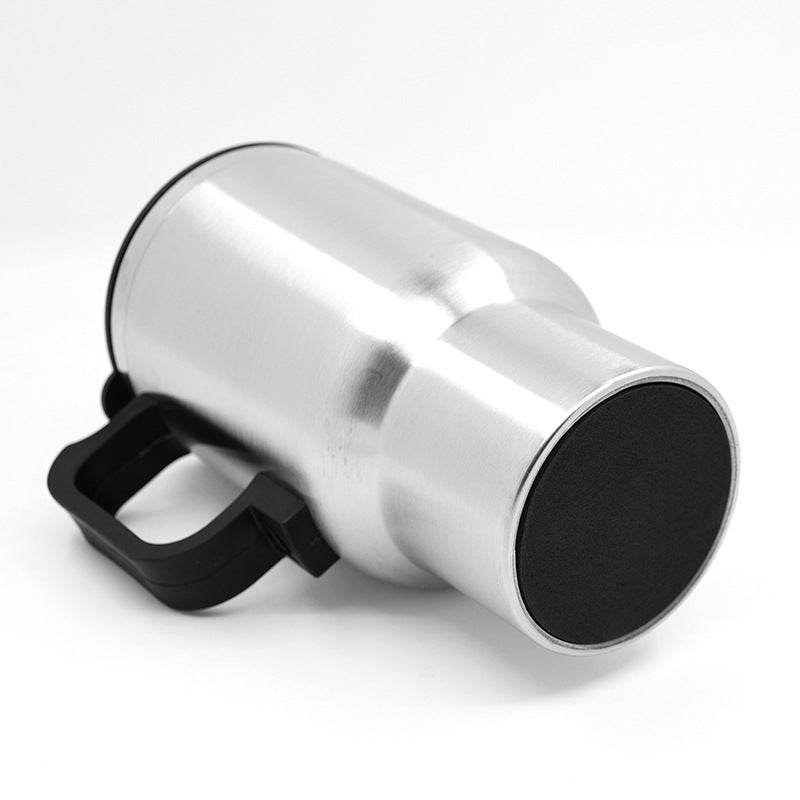Stainless Steel Vehicle Heating Cup Electric Heating Car Kettle Camping Travel Kettle Water Coffee Milk Thermal Mug - Mubimart
