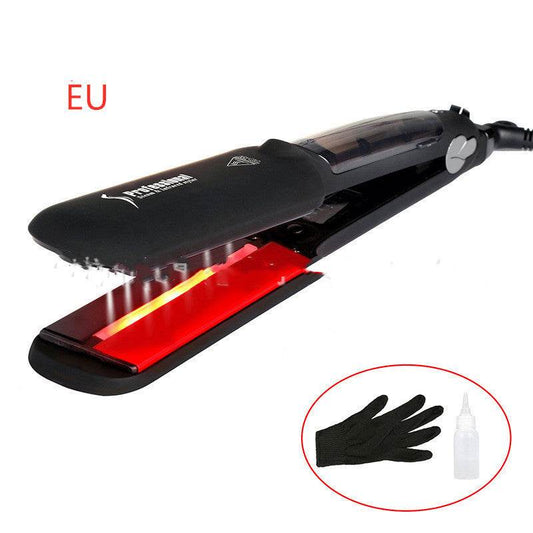 Infrared steam spray hair straightener - Mubimart
