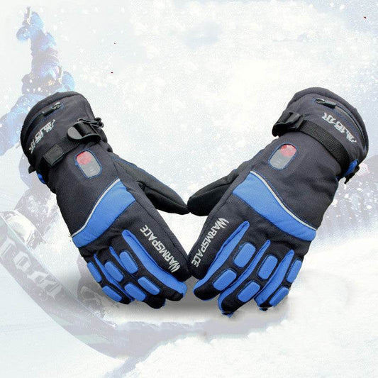 Wimber temperature control electric heating gloves double-sided heating charging heating to keep warm cycling hand warmer men and women winter 800A - Mubimart