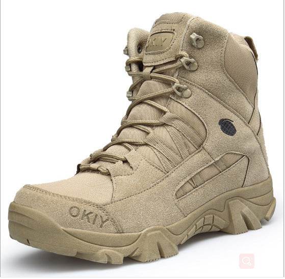 Breathable High Top Outdoor Hiking Tactical Boots Desert Boots - Mubimart