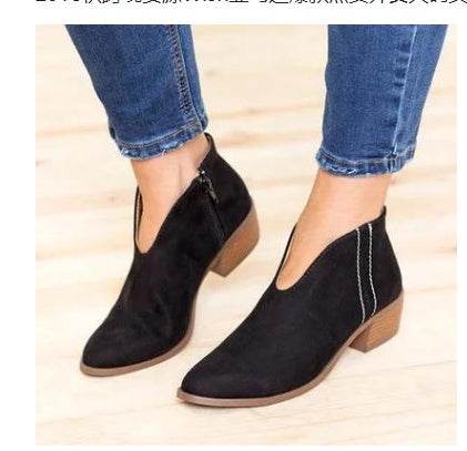 Leopard boots women's personality tassel leather boots new square with WISH booties - Mubimart