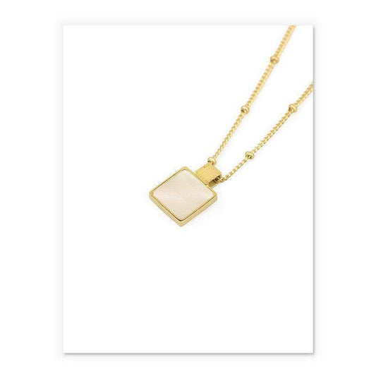 Natural shell clavicle chain necklace women - Mubimart