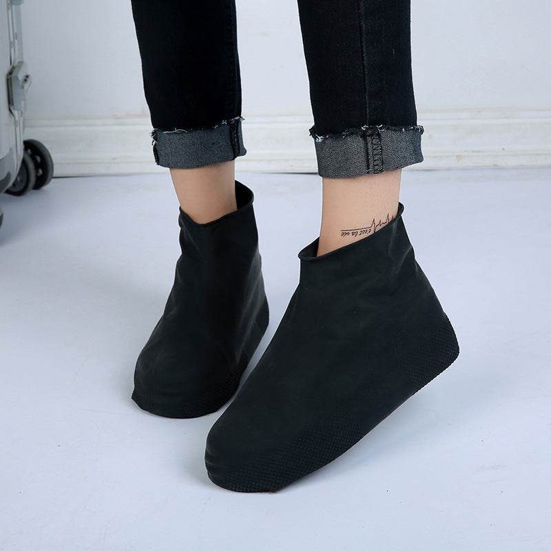 Men and women hiking slip wearable easy to carry silicone rain boots - Mubimart