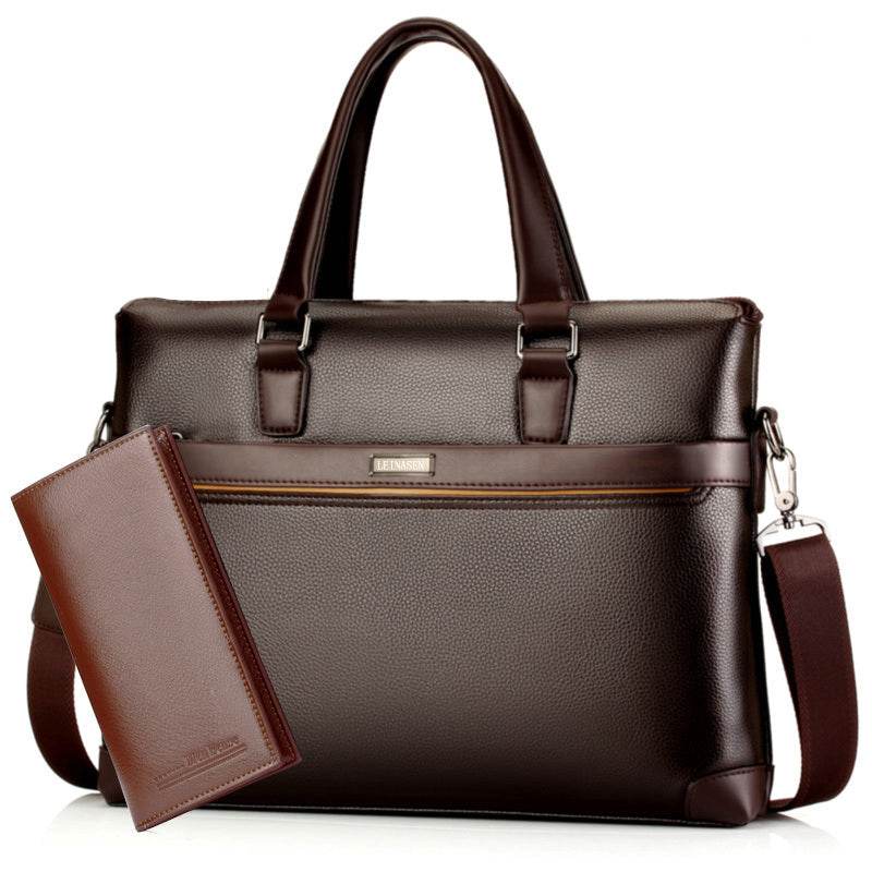 Men's diagonal handbag briefcase - Mubimart