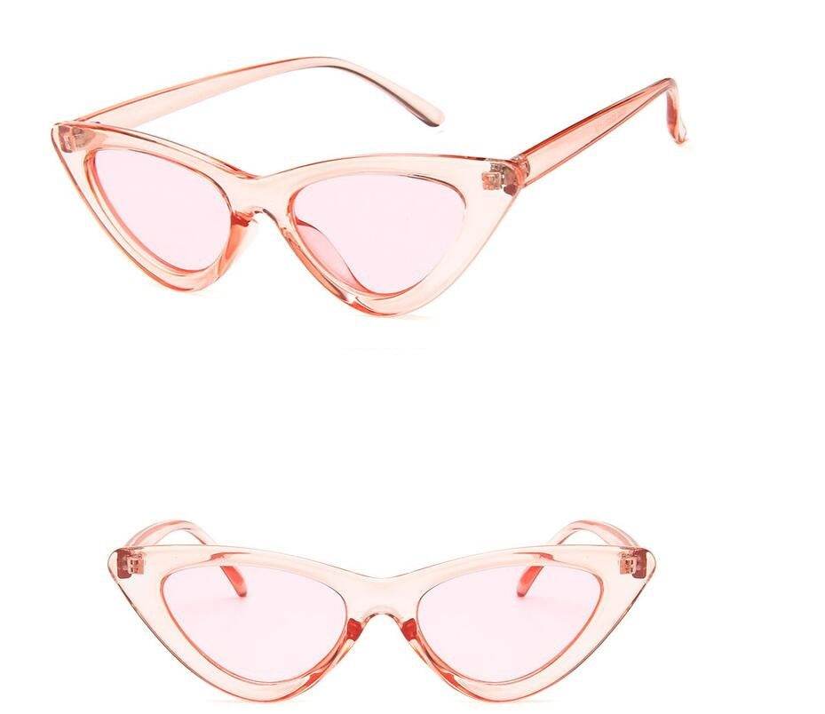 Korean version of the retro retro Harajuku cat eye sunglasses female triangle hip hop European and American net red sunglasses female ins glasses - Mubimart