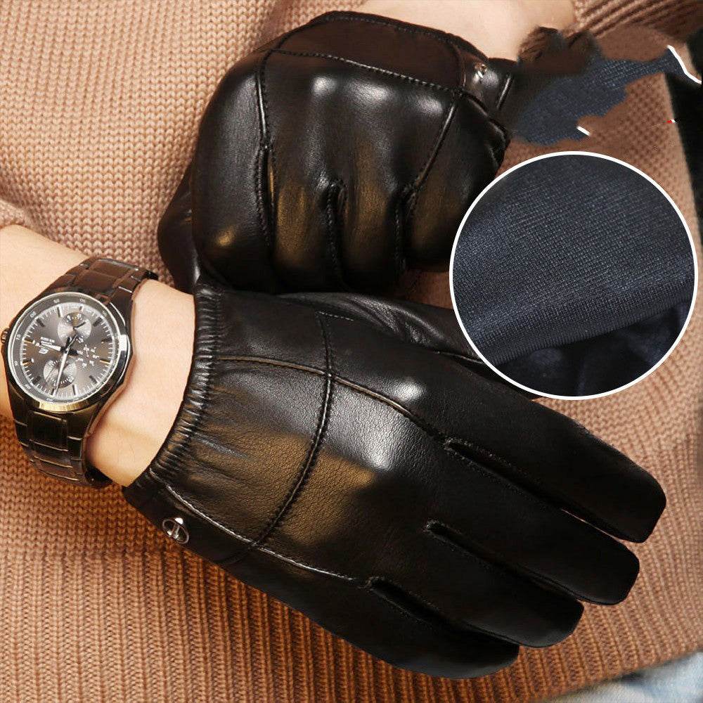 Driving leather gloves - Mubimart