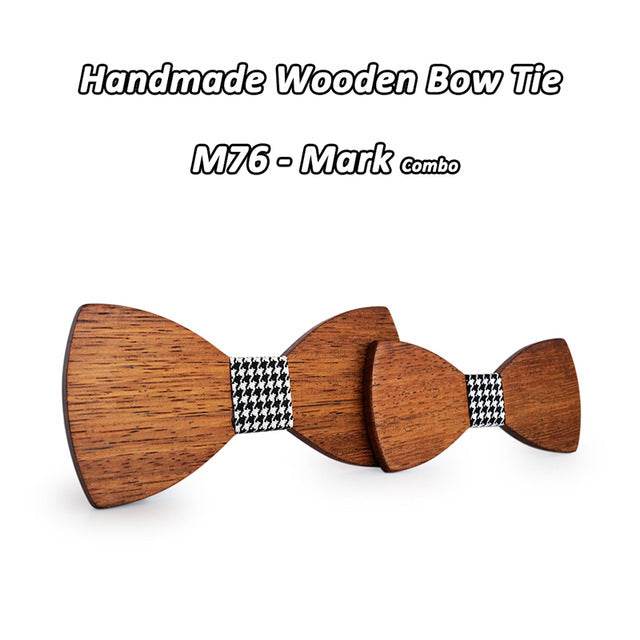 Wooden bow tie - Mubimart