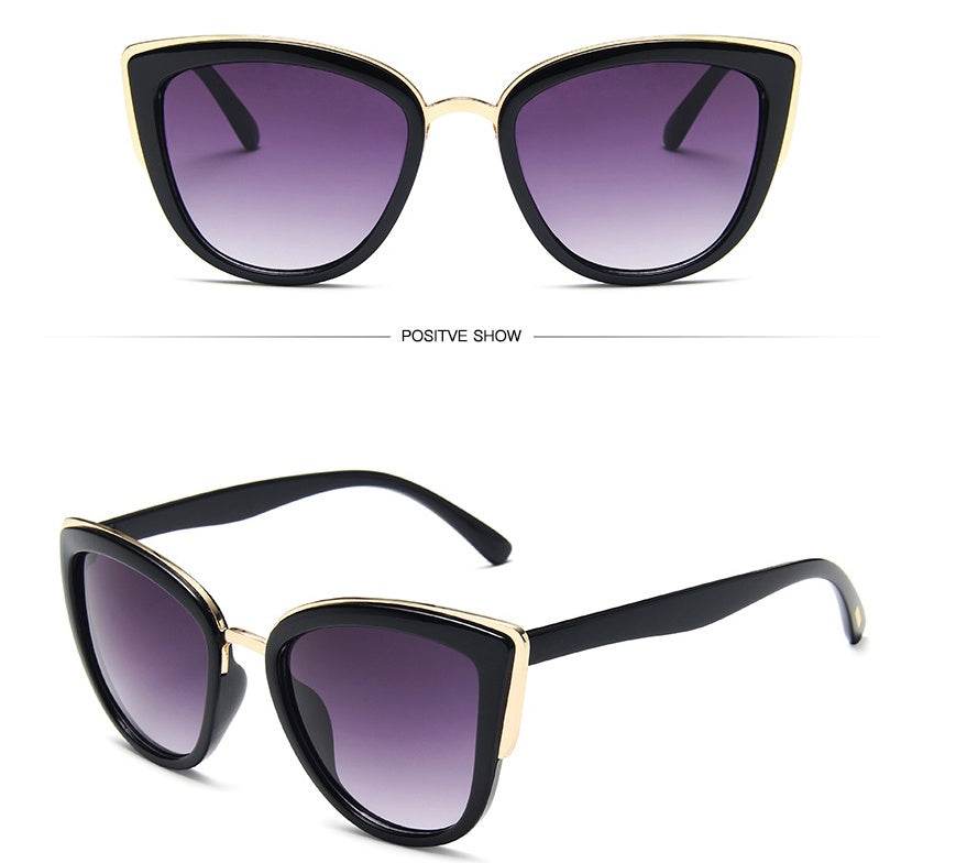Ladies retro cat eye sunglasses - Mubimart