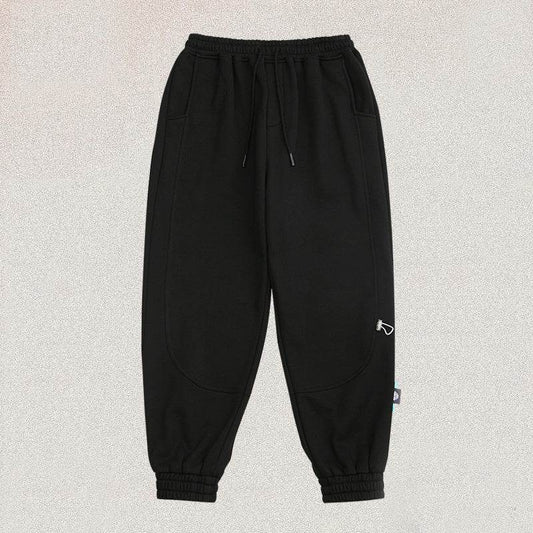 Solid color plus velvet sweatpants - Mubimart