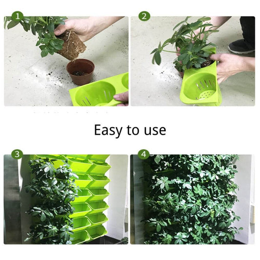 Stackable Flower Pot Wall Hanging Vertical Planter Succulent Plants Bonsai Vase Garden Home Decoration - Mubimart