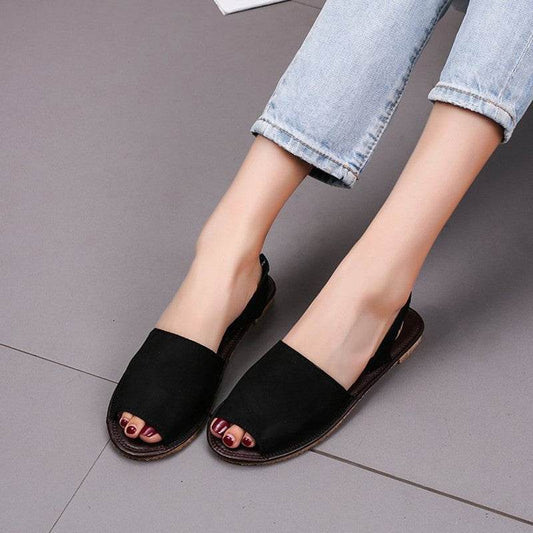 Fish mouth sandals women - Mubimart