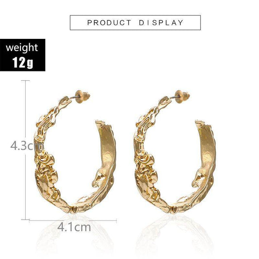 Circle Big Hoop Earrings for Women Party Jewelry Gift - Mubimart
