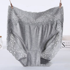 Plus Size Modal Lace Panties Women's - Mubimart -  