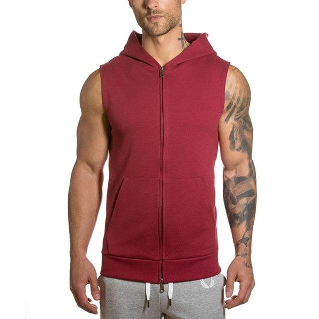 Sleeveless Men's Hoodies - Mubimart