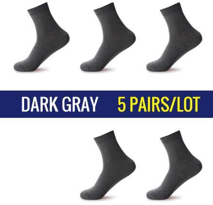 5 Pairs High Quality Casual Men's Business Socks For Men Cotton Brand Crew Autumn Winter Black White Socks - Mubimart -  