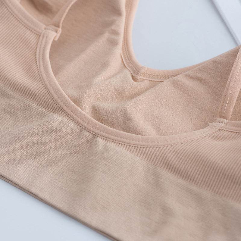 U Back Sports Bra for Women,Wirefree Padded Athletic Vest,Gym Fitness Running Yoga Sport Tops,Seamless Sports Bra Top - Mubimart