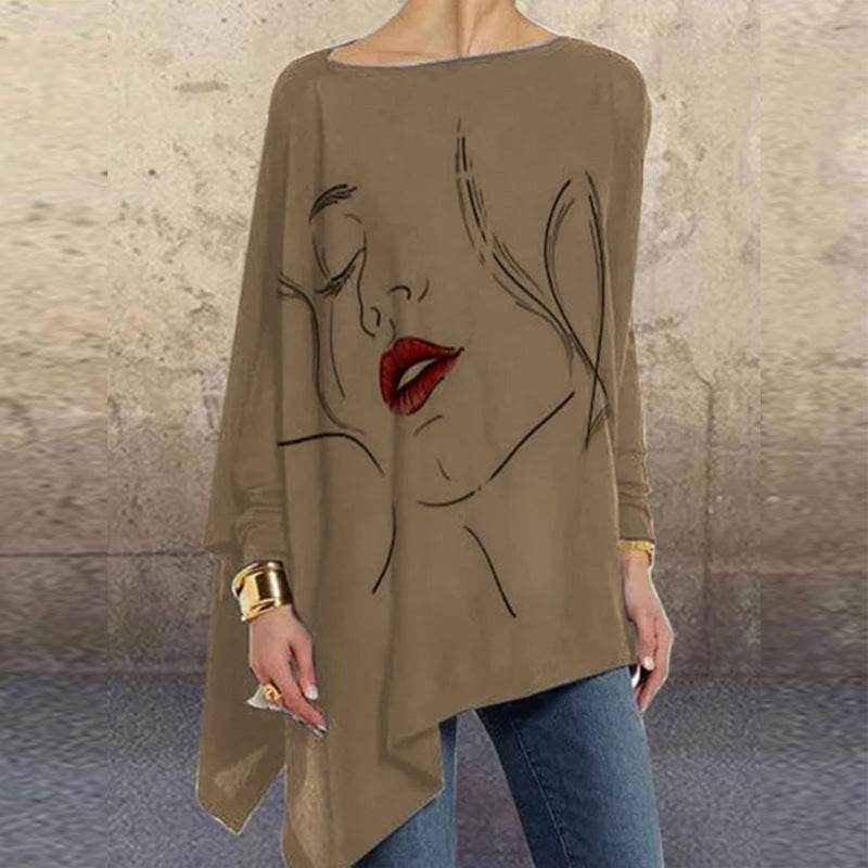 Top loose casual T-shirt for women - Mubimart
