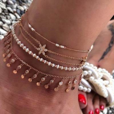 Bohemian Beach Woven Shell Anklets - Mubimart