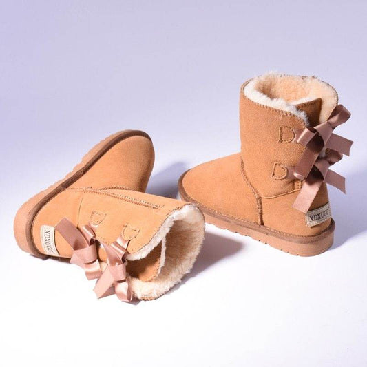 High Quality SALE Women Australia Snow Boots Warm Fur Baileys Bow Boots Women Winter Boots Snow Boots Big Size - Mubimart