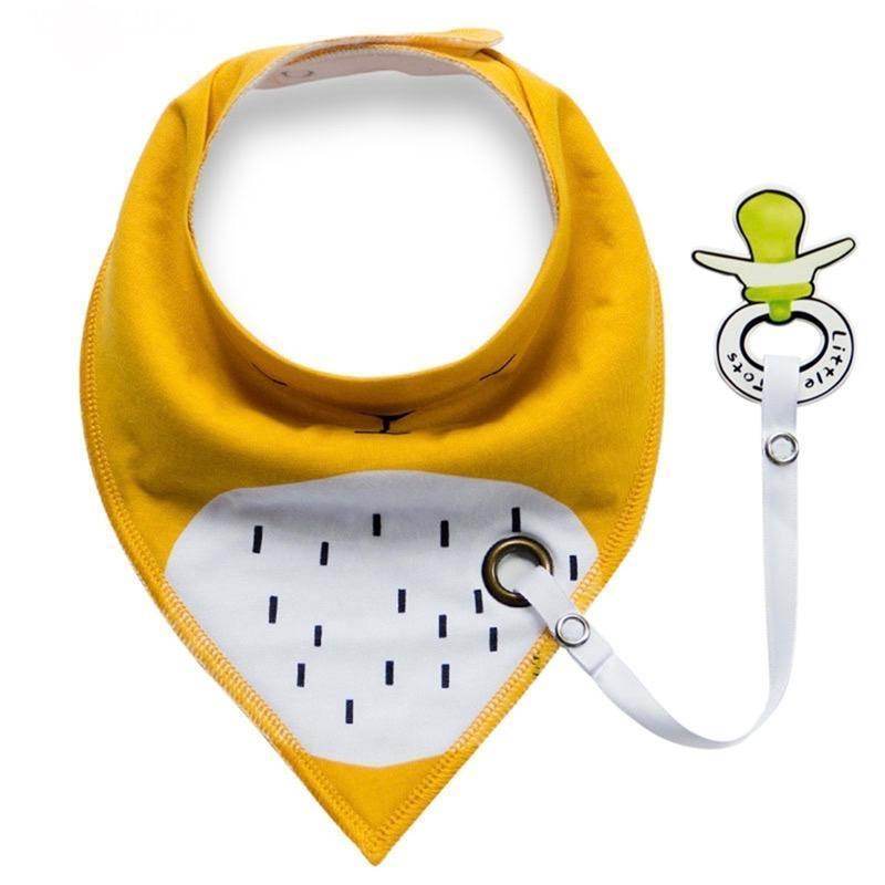 Bib with Pacifier Clip - Mubimart