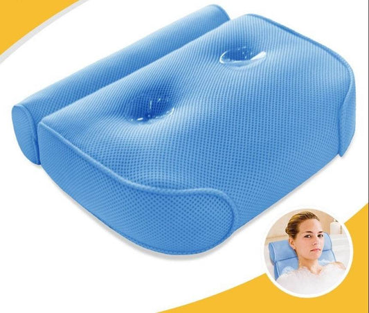 Bathtub pillow pillow cushion pillow pillow massage bathtub pillow with suction cup anti-skid bath cushion head - Mubimart