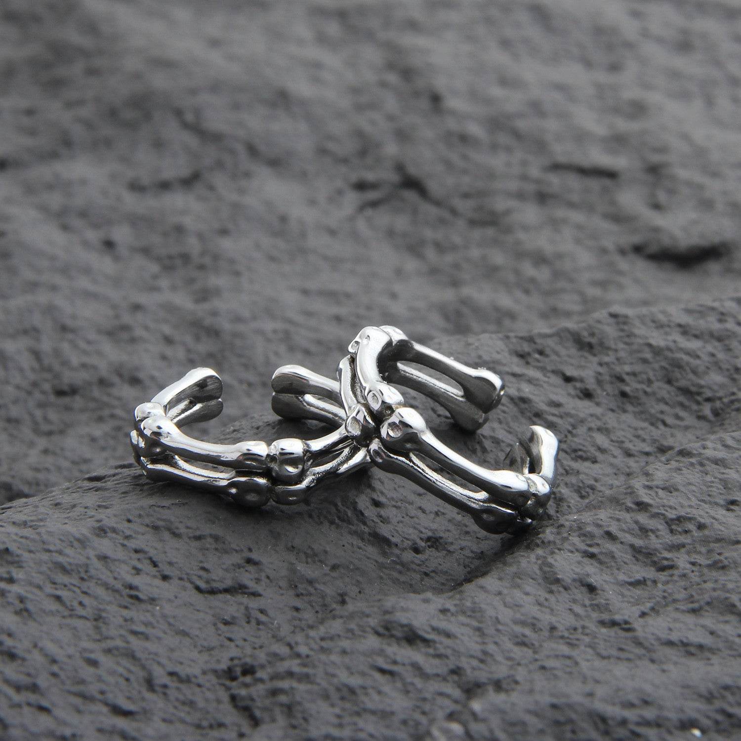Bone Design Ring Made Of Titanium Steel For Men - Mubimart