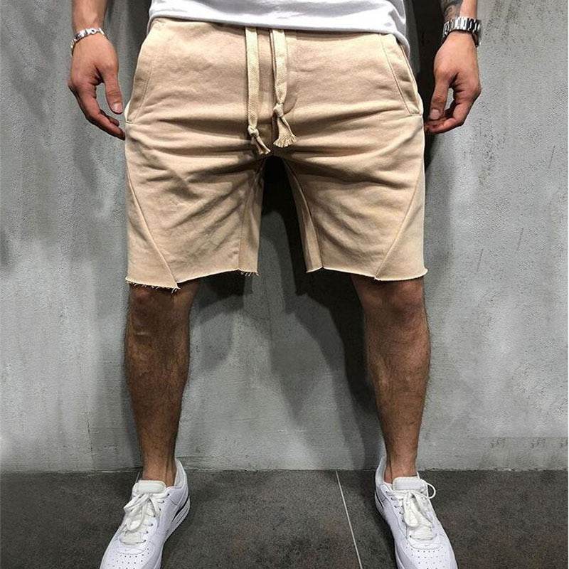 summer mens gym sports sport grey shorts for men - Mubimart