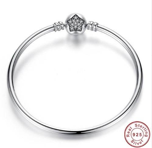 Luxury 100% 925 Sterling Silver Charm Chain Fit Original Bracelet Bangle for Women Authentic Jewelry Pulseira Gift XCHS902 - Mubimart